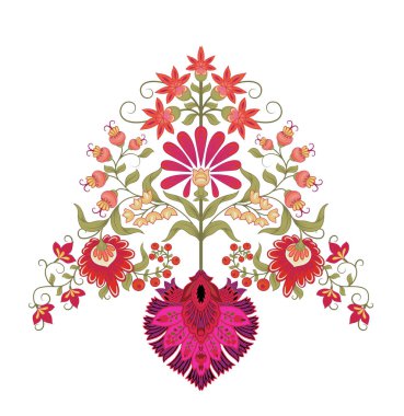 Dijital Süs: Çiçek Paisley Allover, Babür Sanat Motifleri, Suluboya Tekstil Geleneksel Sınırları. Moda Tasarımları için Etnik ve Geometrik Desenler. Klasik nakış, botanik ve tropikal elementler, kumaş baskısı için kusursuz arkaplan.