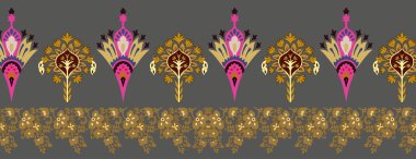 Dijital Süs: Çiçek Paisley Allover, Babür Sanat Motifleri, Suluboya Tekstil Geleneksel Sınırları. Moda Tasarımları için Etnik ve Geometrik Desenler. Klasik nakış, botanik ve tropikal elementler, kumaş baskısı için kusursuz arkaplan.