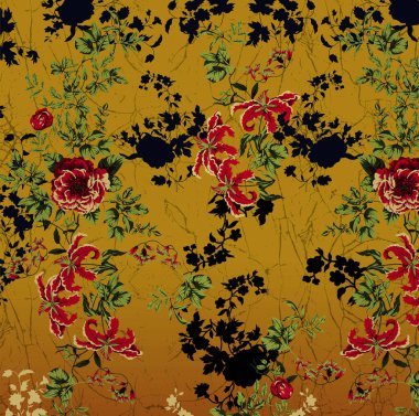 Dijital Süs: Çiçek Paisley Allover, Babür Sanat Motifleri, Suluboya Tekstil Geleneksel Sınırları. Moda Tasarımları için Etnik ve Geometrik Desenler. Klasik nakış, botanik ve tropikal elementler, kumaş baskısı için kusursuz arkaplan.