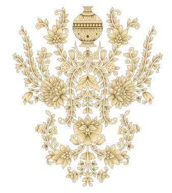 Dijital Süs: Çiçek Paisley Allover, Babür Sanat Motifleri, Suluboya Tekstil Geleneksel Sınırları. Moda Tasarımları için Etnik ve Geometrik Desenler. Klasik nakış, botanik ve tropikal elementler, kumaş baskısı için kusursuz arkaplan.