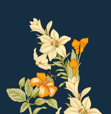 Dijital Süs: Çiçek Paisley Allover, Babür Sanat Motifleri, Suluboya Tekstil Geleneksel Sınırları. Moda Tasarımları için Etnik ve Geometrik Desenler. Klasik nakış, botanik ve tropikal elementler, kumaş baskısı için kusursuz arkaplan.