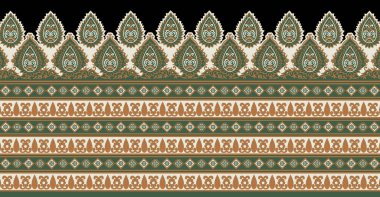 Dijital Süs: Çiçek Paisley Allover, Babür Sanat Motifleri, Suluboya Tekstil Geleneksel Sınırları. Moda Tasarımları için Etnik ve Geometrik Desenler. Klasik nakış, botanik ve tropikal elementler, kumaş baskısı için kusursuz arkaplan.