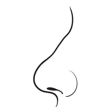 Nose line vector eps icon on white background - Vector