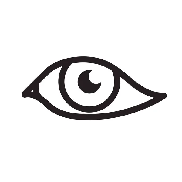 Eye Ikon Trendi Körvonalas Stílus Design Vektor Grafikus Illusztráció Alkalmas — Stock Vector