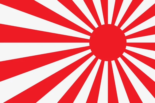 Διάνυσμα Της Κόκκινης Ηλιαχτίδας Της Ιαπωνίας Που Ανατέλλει Τον Ήλιο — Διανυσματικό Αρχείο