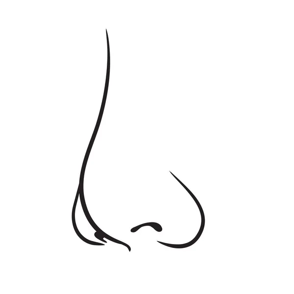 鼻を分離しました 人間の鼻のアイコン ベクトル グラフィックと Web デザインのための白い背景の上の図の彫刻 — ストックベクタ