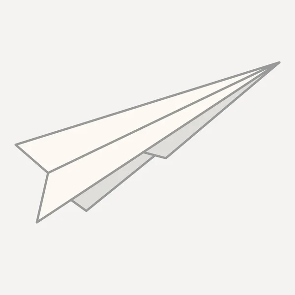 白の背景に隔離された紙飛行機のアイコン現代的なデザイン — ストックベクタ