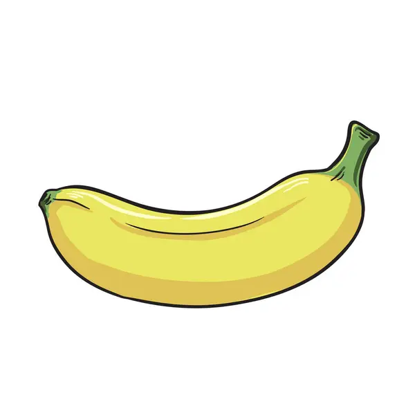 Ripe Pisang Ξυπνήστε Μπανάνα Χέρι Σχέδιο Διάνυσμα Σκίτσο — Διανυσματικό Αρχείο