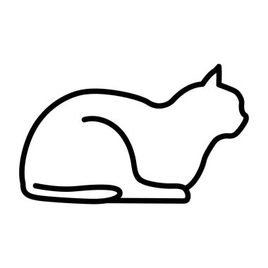 Kedi, siyah çizgiler Kedi, vektör çizimi