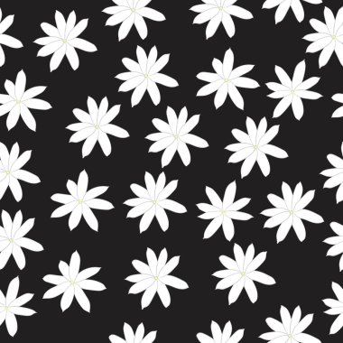 yasemin çiçekleri pürüzsüz desen, vektör çizimi.