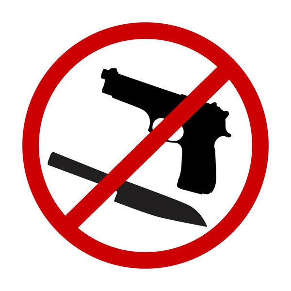 No weapons security vector icon isolated on white background