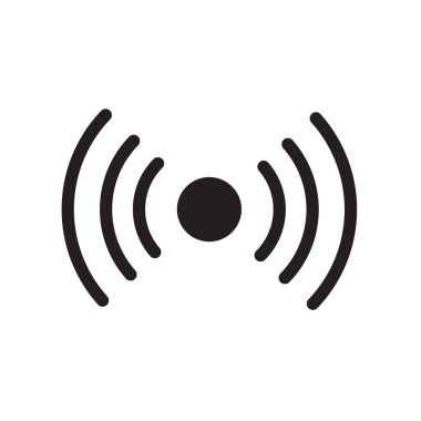 Wifi sinyal simgesi, sıcak nokta simgesi, vektör internet kablosuz simgesi illüstrasyonu.