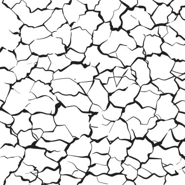 Çatlak zeminin soyut dokusu. Kullanımı kolay vektör şablonu