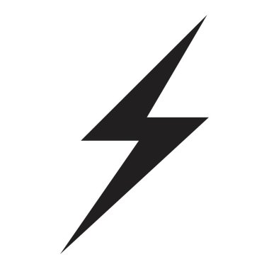 Black lightning bolt. Thunderbolt icons . Black charge symbol. Thunderbolt icon . Energy symbol. Lightning bolt sign . vector illustration. clipart