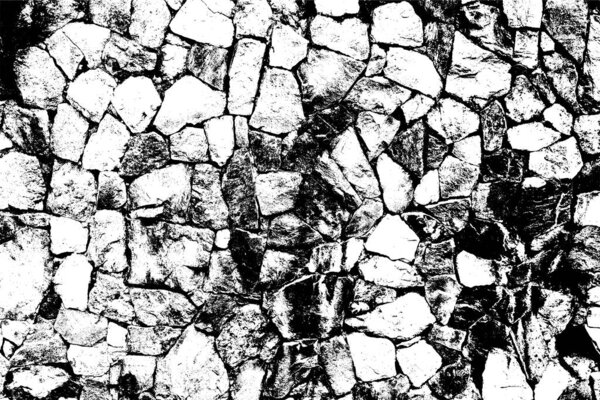 Stone wall vector overlay background texture. Vector overlay background texture. Element for your design. Black and white stone wall.