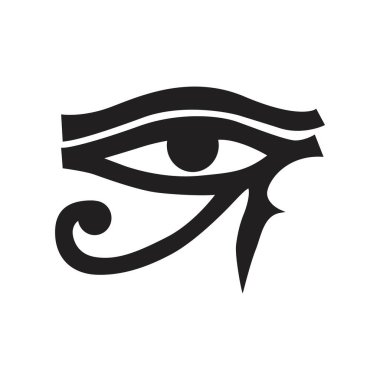 Horus Mısırlıların gözü, vektör illüstrasyonu.