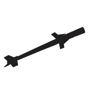 Füze silueti, yüksek kalite vektör