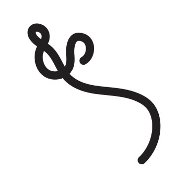 Ebola virüsü siluet vektör simgesi, beyaz arkaplanda izole.