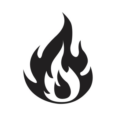 Ateş Alevi Simgesi vektör çizimi