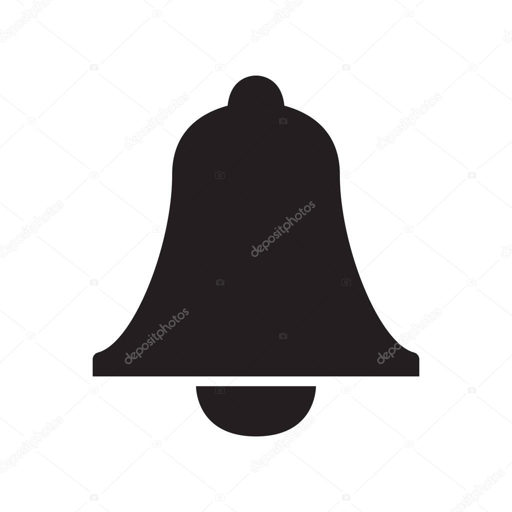 Bell icon vector symbol isolated on a white background bell silhouett