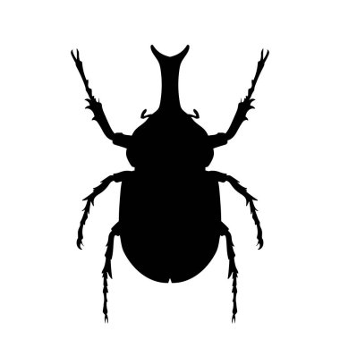 Gergedan Böceği silueti Hayvan vektörü, çizim böceği silueti böceği silueti.