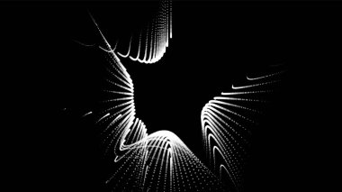 Patlama grupları ve enerji patlamaları. Dağınık galaksiler, evrenler ve yıldızlar. Yerçekimi yörüngeleri büker. Bilgi denizi. Ağ noktası uzay enerjisi kumaşı oluşturur. Işık geri çekiliyor.