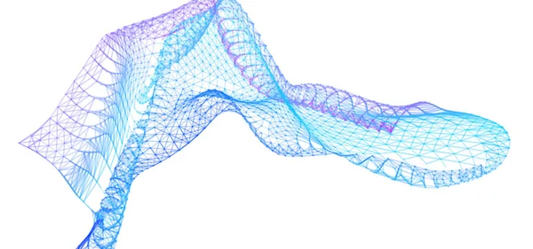 Network Lines Net Wave Information Flow Scientific Paradigm Solutions Future — Vettoriale Stock
