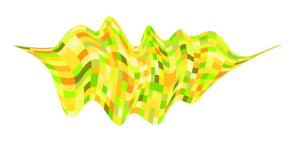 Лоскутное Одеяло Желтых Клеток Ткань Одеяла Площадь Полей Высоты Птичьего — стоковый вектор