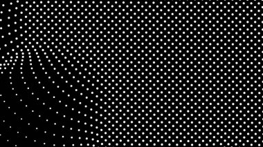 Kubbe şekilli çıkıntı kısmı, yüzey üzerindeki üç boyutlu bozulma illüzyonu için örgü gerilerek oluşturuldu. Ekran medyası video gezisi. Ağ LCD görüntüsü. Boyut boyutu farklı delik alanı ölçeklendir