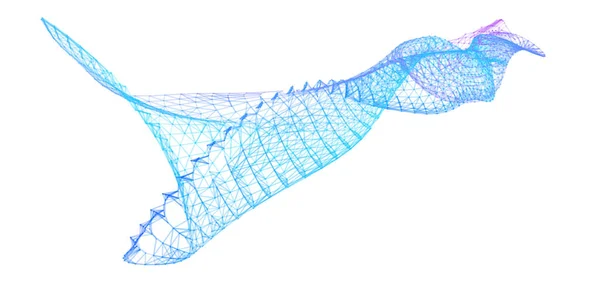 Network Lines Net Wave Information Flow Scientific Paradigm Solutions Future — Stok Vektör