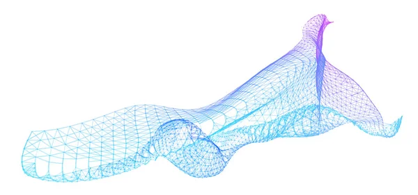 Network Lines Net Wave Information Flow Scientific Paradigm Solutions Future — Image vectorielle