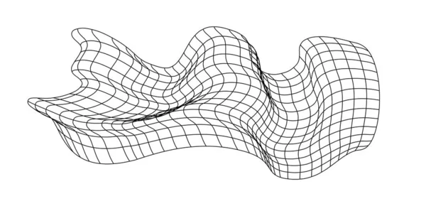 Nätflygande Vinkar Texturvågstextil Tygfyrkantiga Celler Havsvind Vektor Illustration Rullande Kullar — Stock vektor