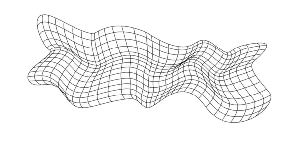 Ondulation Nette Vol Texture Textile Vague Cellules Carrées Tissu Vent — Image vectorielle