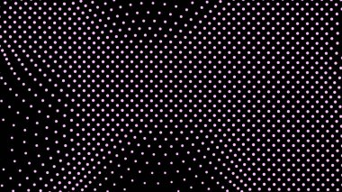 Kubbe şekilli çıkıntı kısmı, yüzey üzerindeki üç boyutlu bozulma illüzyonu için örgü gerilerek oluşturuldu. Ekran medyası video gezisi. Ağ LCD görüntüsü. Boyut boyutu farklı delik alanı ölçeklendir