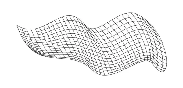 Net Flying Waving Texture Wave Textile Fabric Square Cells Sea — Vector de stoc