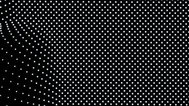 Kubbe şekilli çıkıntı kısmı, yüzey üzerindeki üç boyutlu bozulma illüzyonu için örgü gerilerek oluşturuldu. Ekran medyası video gezisi. Ağ LCD görüntüsü. Boyut boyutu farklı delik alanı ölçeklendir