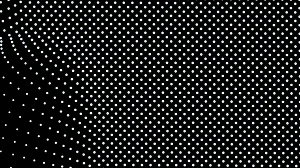 Kubbe şekilli çıkıntı kısmı, yüzey üzerindeki üç boyutlu bozulma illüzyonu için örgü gerilerek oluşturuldu. Ekran medyası video gezisi. Ağ LCD görüntüsü. Boyut boyutu farklı delik alanı ölçeklendir