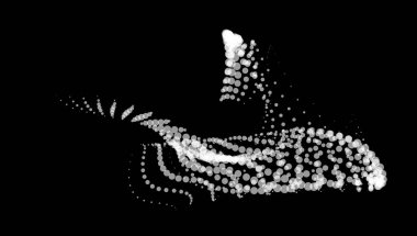 Sunum için matematik akış şablonu. Parçacıkların düzenlilik alanını vurgulayan ışık yayan çizgiler. Sinüzoidal bilim emretti. Büyük bir veri akışı işleniyor. Gizemli sihirli noktalar kayboluyor.