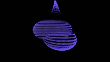 Volume bubble swelling as mountain. Spherical protrusion. distorted surface. Deflating inflating cosmic substance. Spherical distortion oval bumps. Dots particle points globe surface. Big data flow clipart