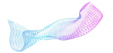 Network lines. Net wave information flow. Scientific paradigm solutions future. Forward vision progress. Big data cells deep development analysis foresight conference background banner. Screen back.