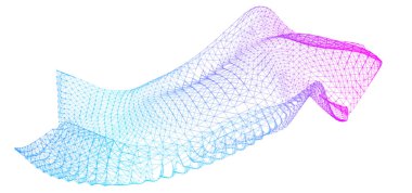 Network lines. Net wave information flow. Scientific paradigm solutions future. Forward vision progress. Big data cells deep development analysis foresight conference background banner. Screen back.