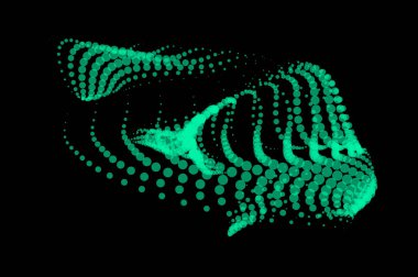 Sunum için matematik akış şablonu. Parçacıkların düzenlilik alanını vurgulayan ışık yayan çizgiler. Sinüzoidal bilim emretti. Büyük bir veri akışı işleniyor. Gizemli sihirli noktalar kayboluyor.
