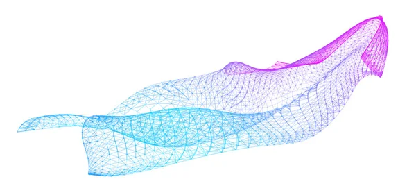 Network Lines Net Wave Information Flow Scientific Paradigm Solutions Future — стоковый вектор