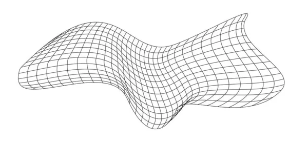 Net Flying Waving Texture Wave Textile Fabric Square Cells Sea — Vector de stock