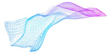 Network lines. Net wave information flow. Scientific paradigm solutions future. Forward vision progress. Big data cells deep development analysis foresight conference background banner. Screen back.