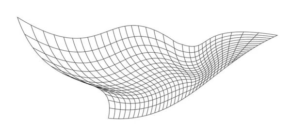 Net Flying Waving Texture Wave Textile Fabric Square Cells Sea — Vetor de Stock