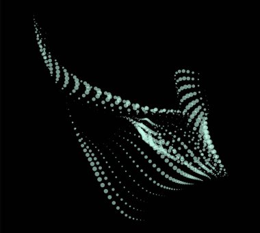 Sunum için matematik akış şablonu. Parçacıkların düzenlilik alanını vurgulayan ışık yayan çizgiler. Sinüzoidal bilim emretti. Büyük bir veri akışı işleniyor. Gizemli sihirli noktalar kayboluyor.