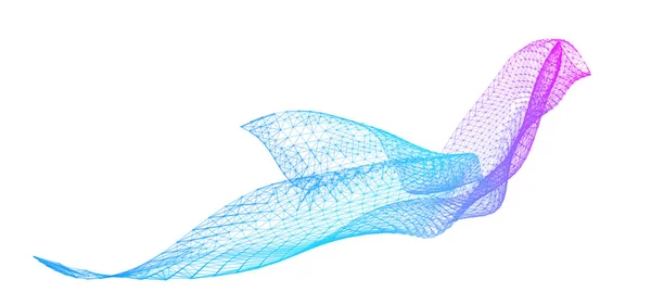 Network Lines Net Wave Information Flow Scientific Paradigm Solutions Future — Stok Vektör