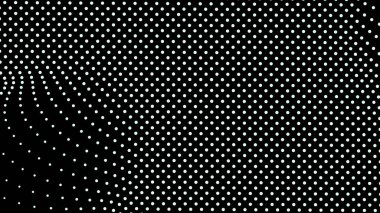 Kubbe şekilli çıkıntı kısmı, yüzey üzerindeki üç boyutlu bozulma illüzyonu için örgü gerilerek oluşturuldu. Ekran medyası video gezisi. Ağ LCD görüntüsü. Boyut boyutu farklı delik alanı ölçeklendir