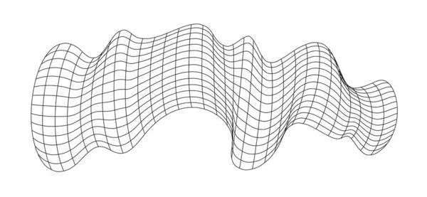 Ondulation Nette Vol Texture Textile Vague Cellules Carrées Tissu Vent — Image vectorielle